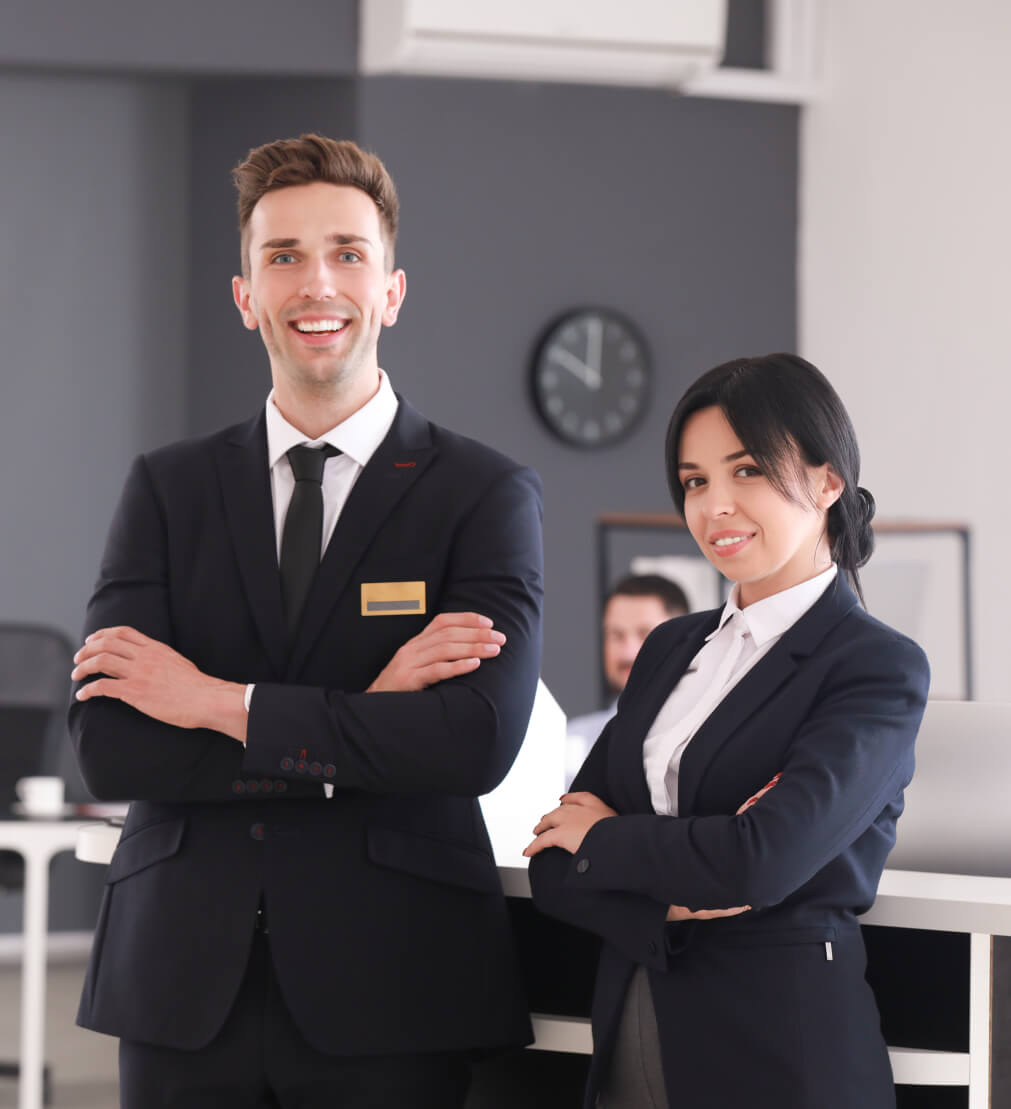 Co-Pilot showing instructions on a tablet to a Pilot